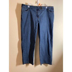 Penningtons Coupe Rome Fit Denim Blue Jeans Womens Plus Size 20P Petite LS2